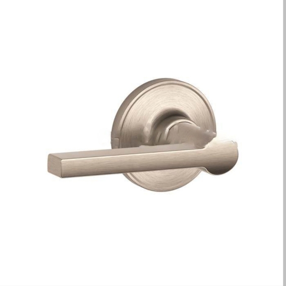 Schlage Door Handles Lever Silver Satin Nickel New SOL Solstice Passage Hall NIB - Picture 1 of 6